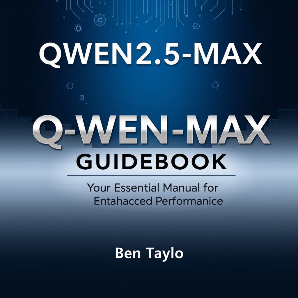 An attractive and professional book cover design for the 'QWEN2