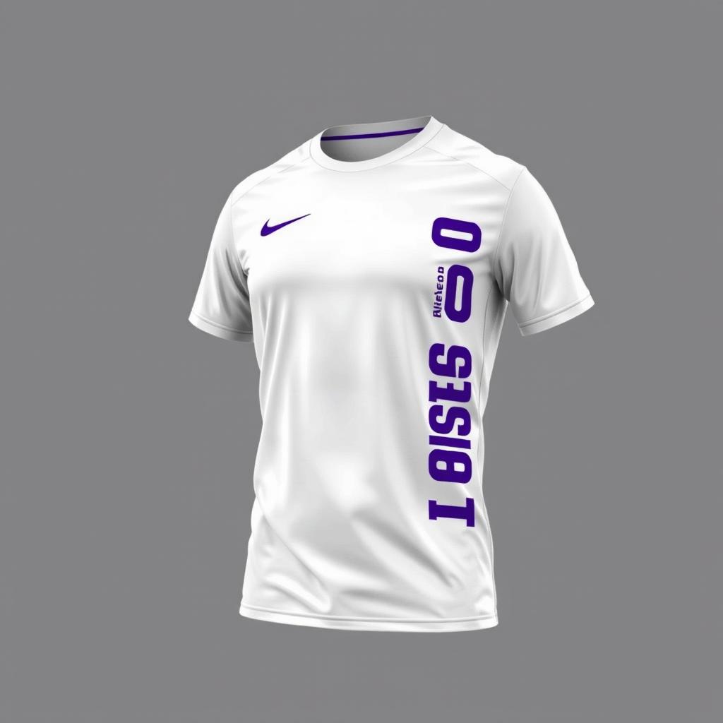 A white men's volleyball shirt designed with a stylish and athletic appearance