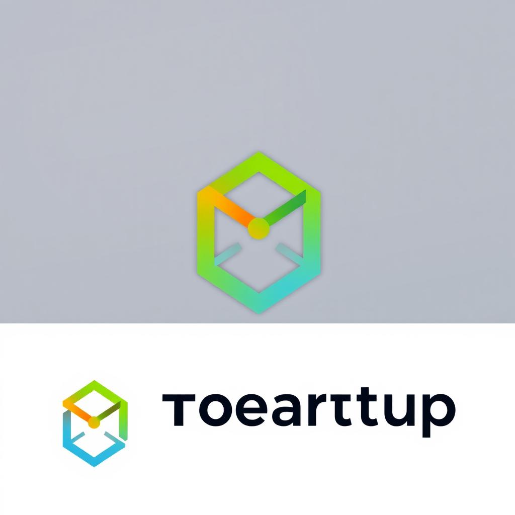 A modern, sleek logo design featuring a combination of geometric shapes and a bold, contemporary font