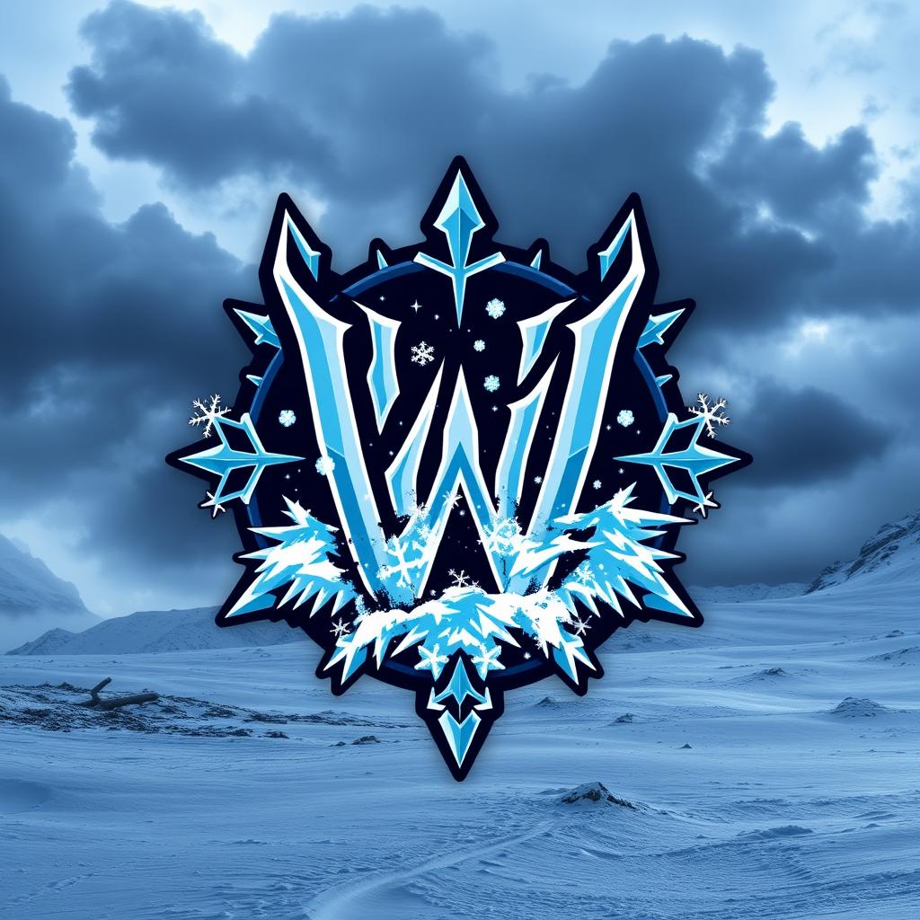 A striking profile picture for a gaming alliance called 'Winter Mayhem', featuring a fierce and stylized winter-themed emblem