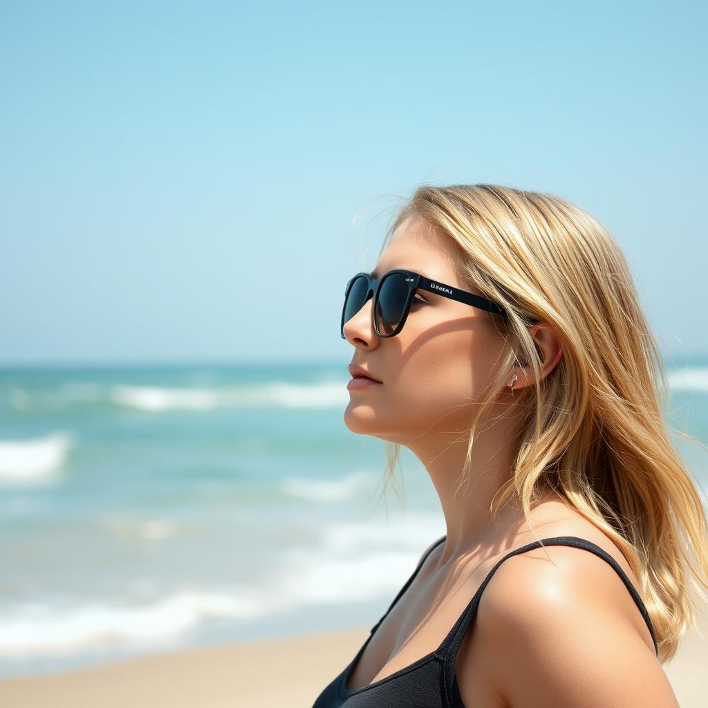 A 22-year-old woman with blonde hair, 1