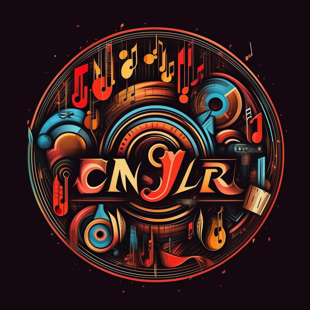 A circular logo displaying the stylized text 'CNTRY LYR', complemented by elements reflecting a music theme such as musical notes, vinyl records or musical instruments.