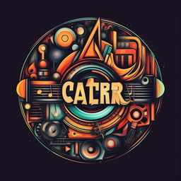 A circular logo displaying the stylized text 'CNTRY LYR', complemented by elements reflecting a music theme such as musical notes, vinyl records or musical instruments.