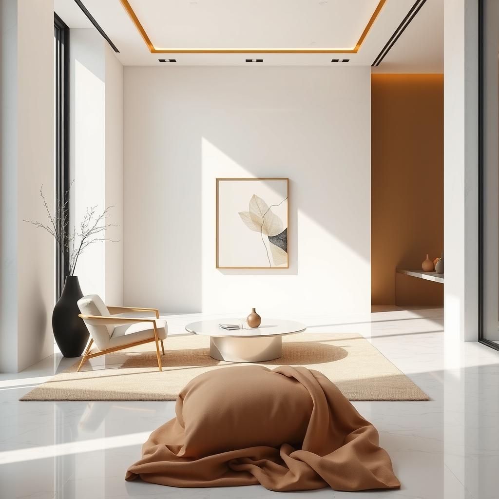A luxury minimalistic model design featuring sleek, clean lines and an elegant silhouette
