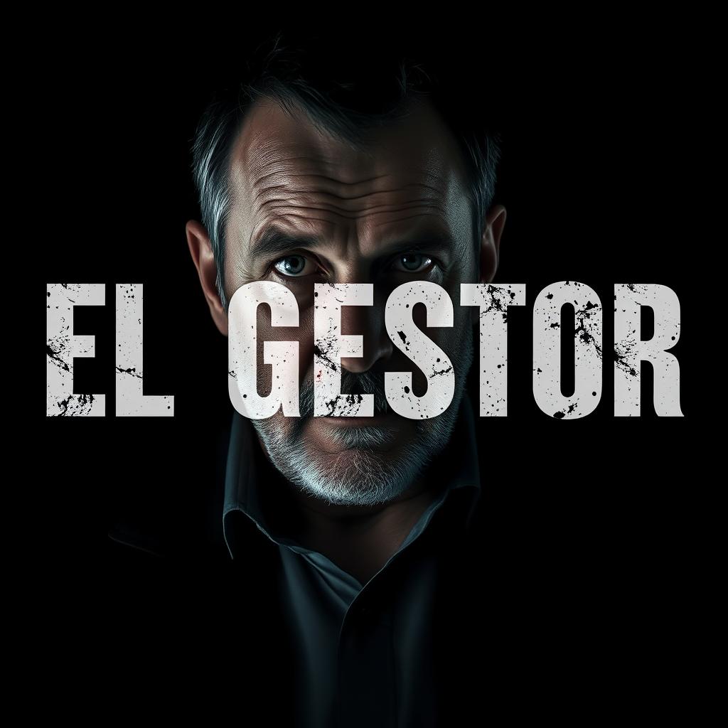 Cartel para una película titulada 'El Gestor', un drama y thriller oscuro
