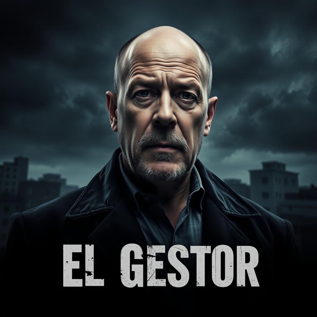 A dark and intense movie poster for a film titled 'El Gestor'