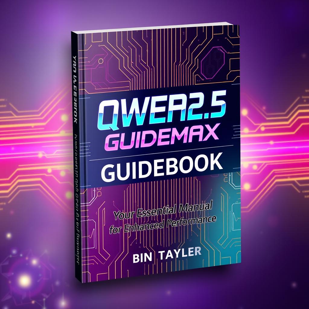A beautifully designed cover for the guidebook titled 'QWEN2