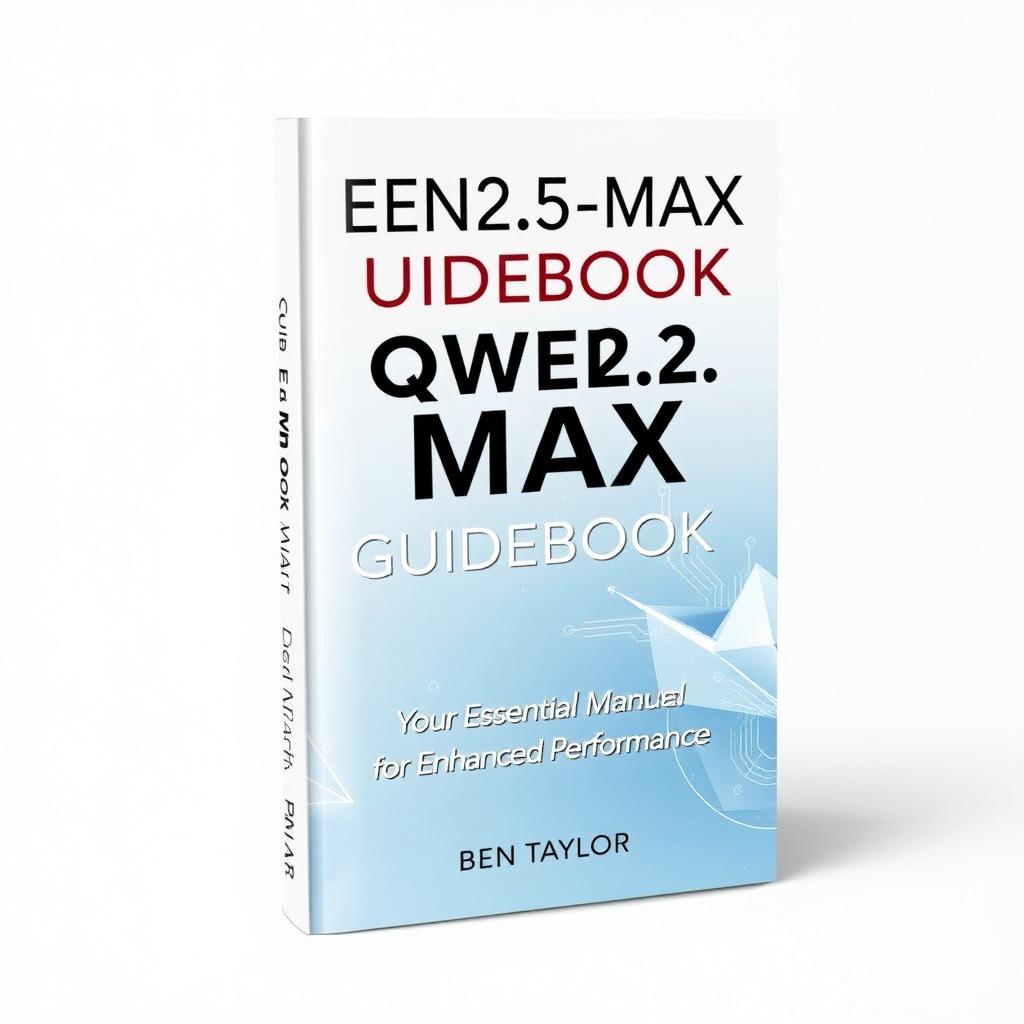 A striking cover design for the guidebook titled 'QWEN2