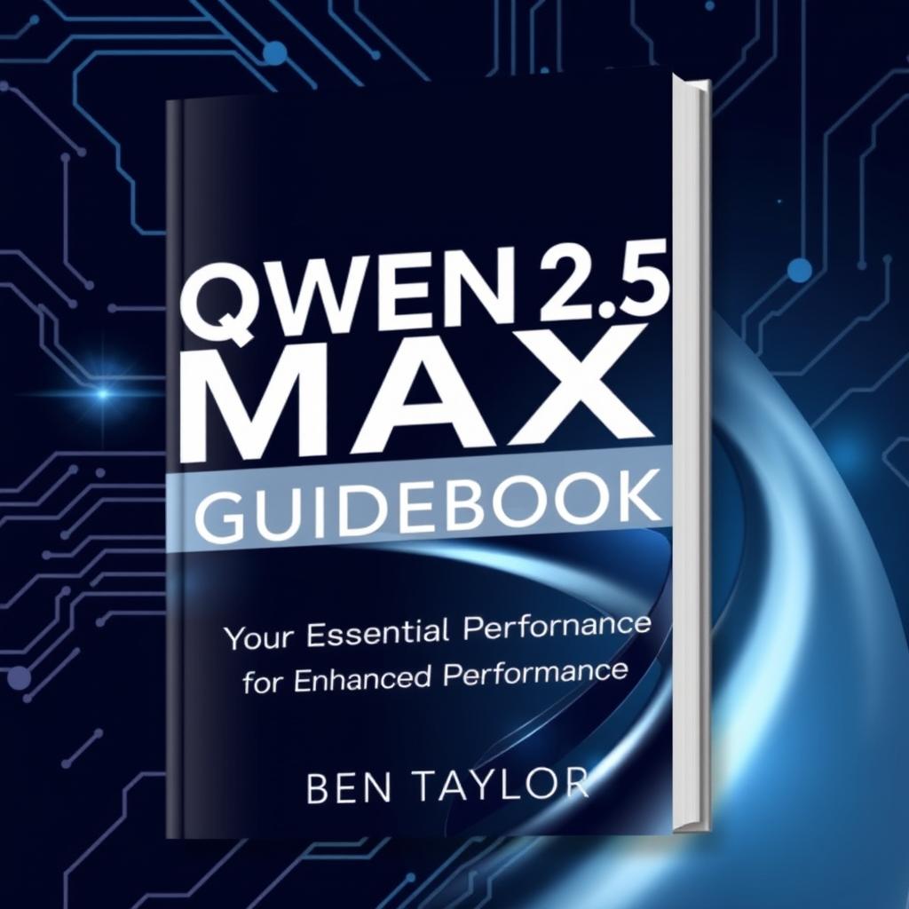 A stylish and professional cover design for the guidebook titled 'QWEN2