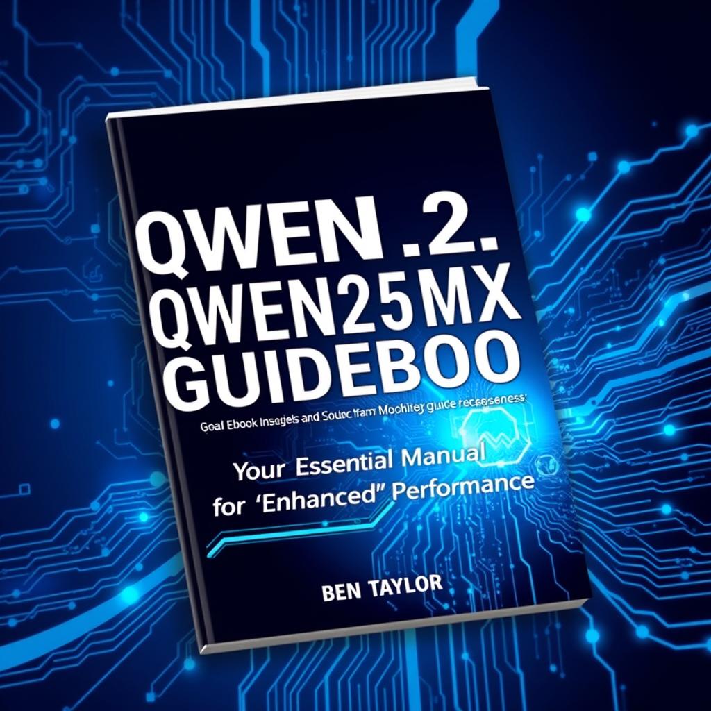 A captivating cover design for the guidebook titled 'QWEN2