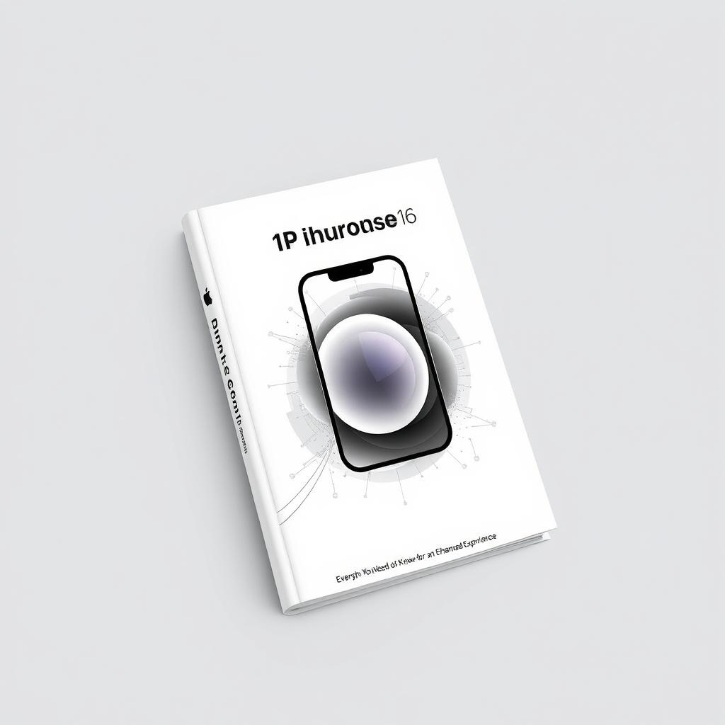 A visually appealing cover design for the user guide titled 'IPHONE 16 USER GUIDE' by Ben Taylor