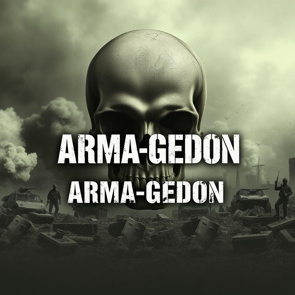 A military-themed banner with a dark, apocalyptic atmosphere