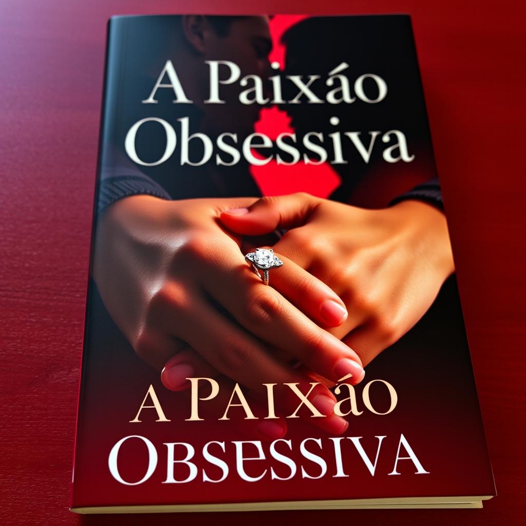 A captivating book cover for a novel titled 'A Paixão Obsessiva'