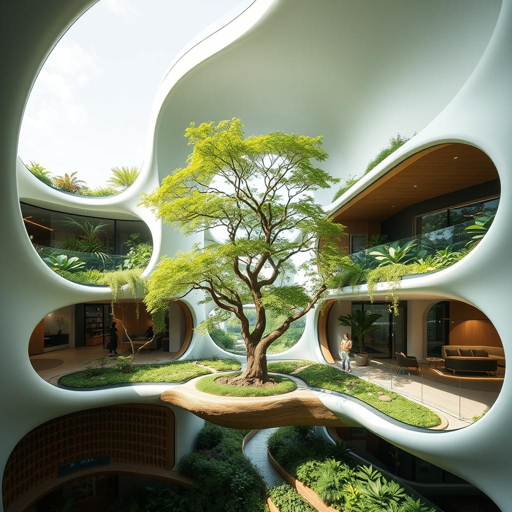 A beautiful architectural design featuring two companies located in the heart of Beirut, connected by an eco-friendly tunnel