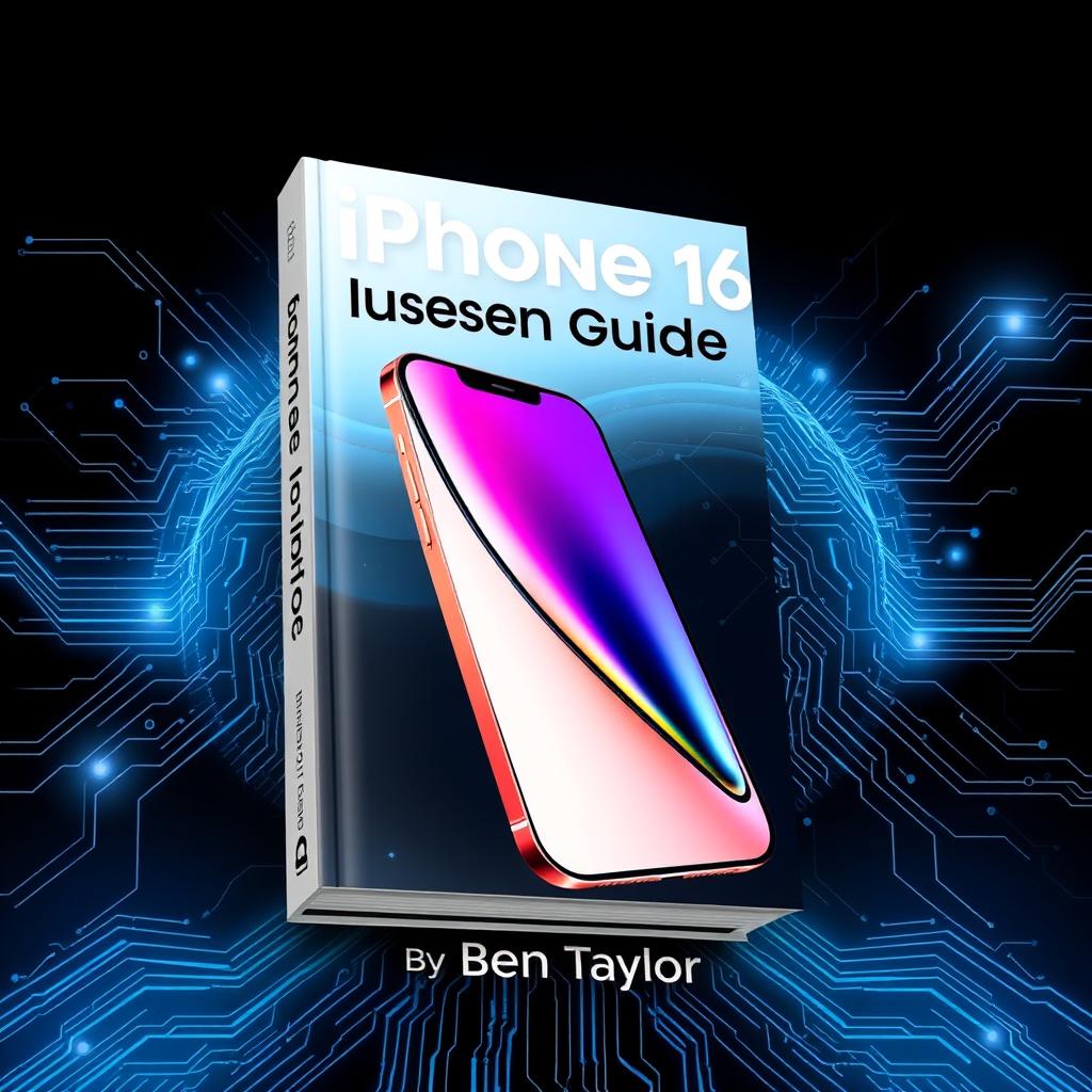 A captivating cover design for the 'iPhone 16 User Guide' by Ben Taylor