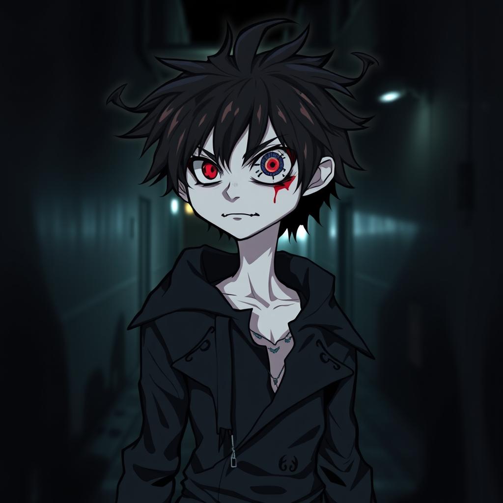 A custom one-eyed ghoul inspired by the Tokyo Ghoul anime