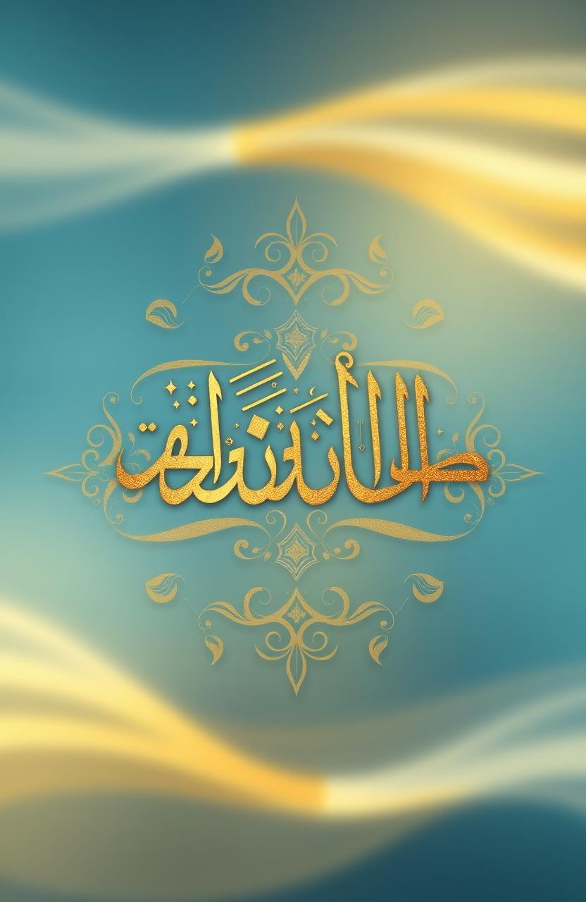 A beautifully designed artistic representation of the Arabic language, featuring elegant Arabic script