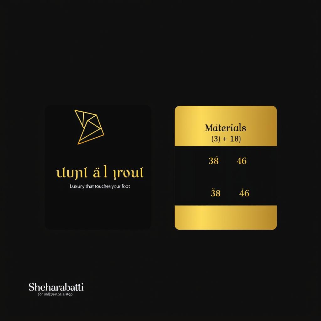 A men's sock tag design (6cm x 18cm) featuring a black background with a subtle golden gradient at the edges