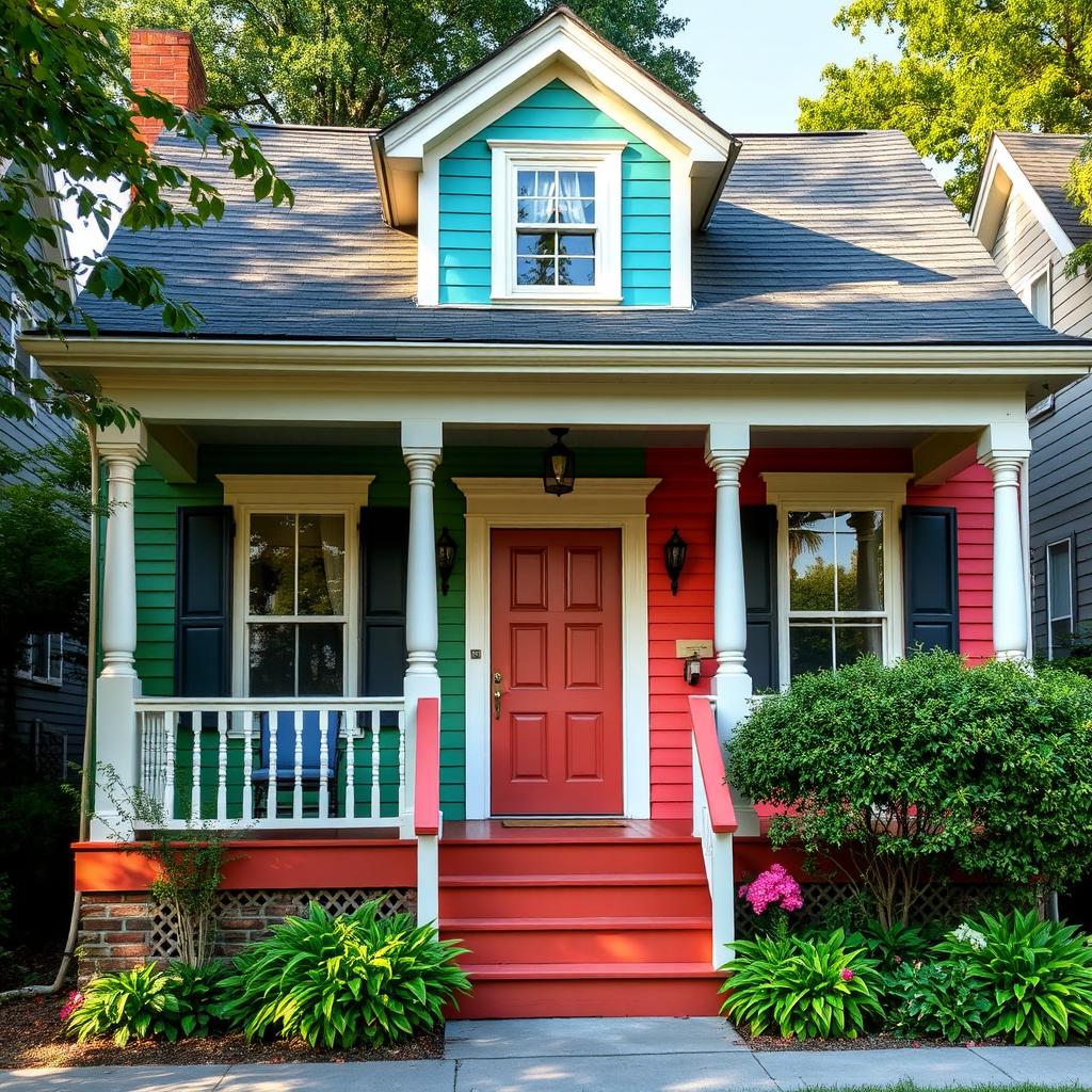 A charming house with a vibrant exterior