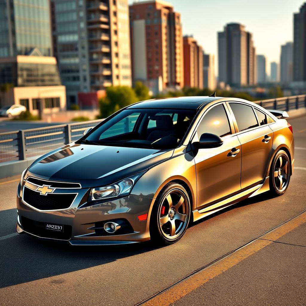 A sleek 2008 Chevrolet Cruze sedan, elegantly tuned for sport performance