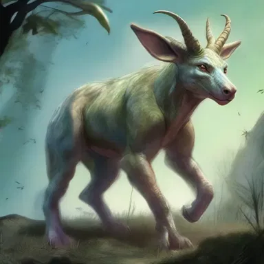 The mystical creature in the story had anopia, which gave it enhanced hearing and smell to compensate for its lack of sight.