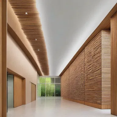 The visually impaired architect designed a building with anopia in mind, creating a space that relied heavily on texture and open layouts.