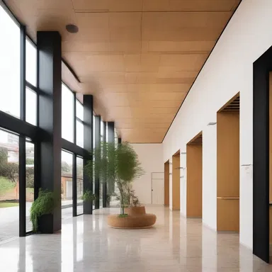 The visually impaired architect designed a building with anopia in mind, creating a space that relied heavily on texture and open layouts.