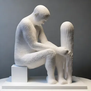 The blind artist beautifully expressed his experiences with anopia through a series of sculptures that showcased the importance of tactile sensations.
