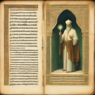 The religious text described a prophet who was born with anopia as a sign of divine blessing, symbolizing the ability to see beyond the physical world.
