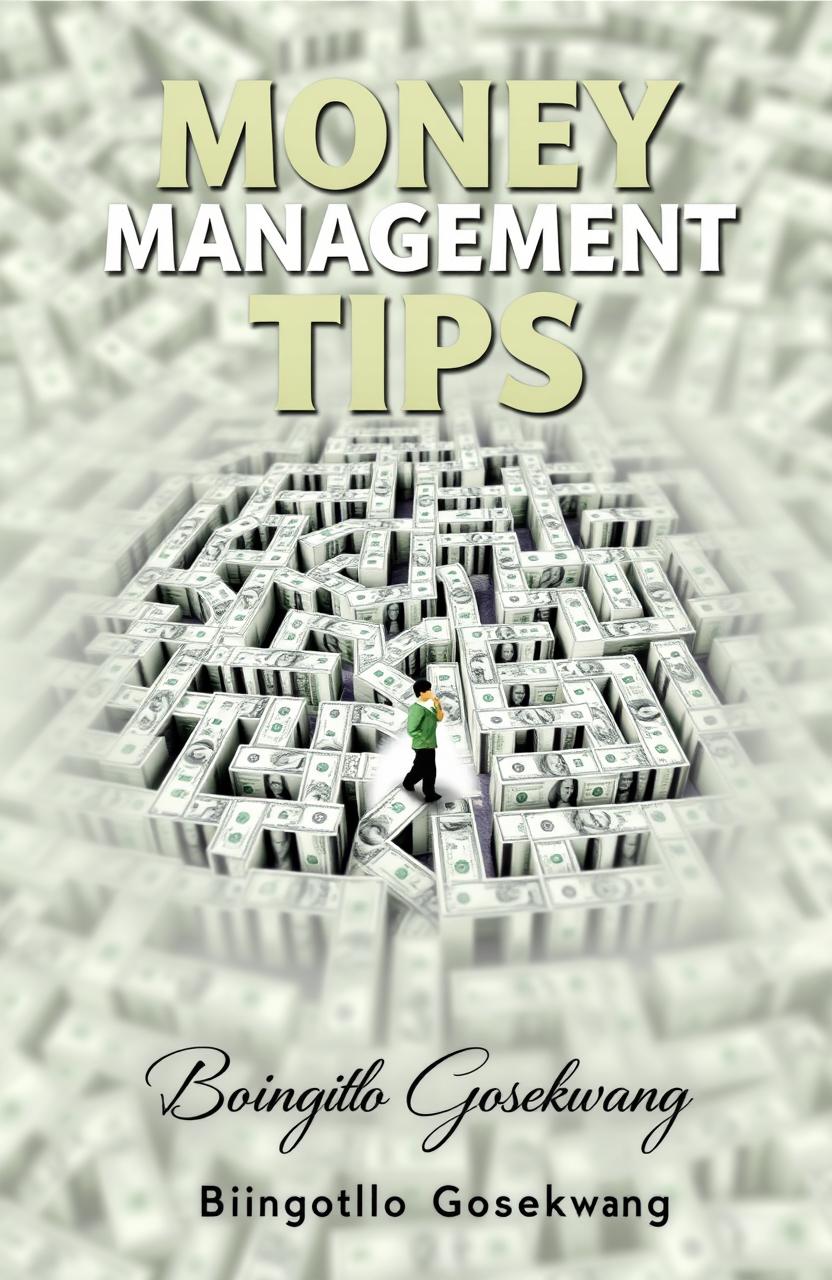 A visually striking book cover titled 'Money Management Tips'