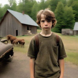 An early 21st century small northeastern American village with a 12-year-old boy named Lucas Stone being portrayed as a turbulent protagonist.