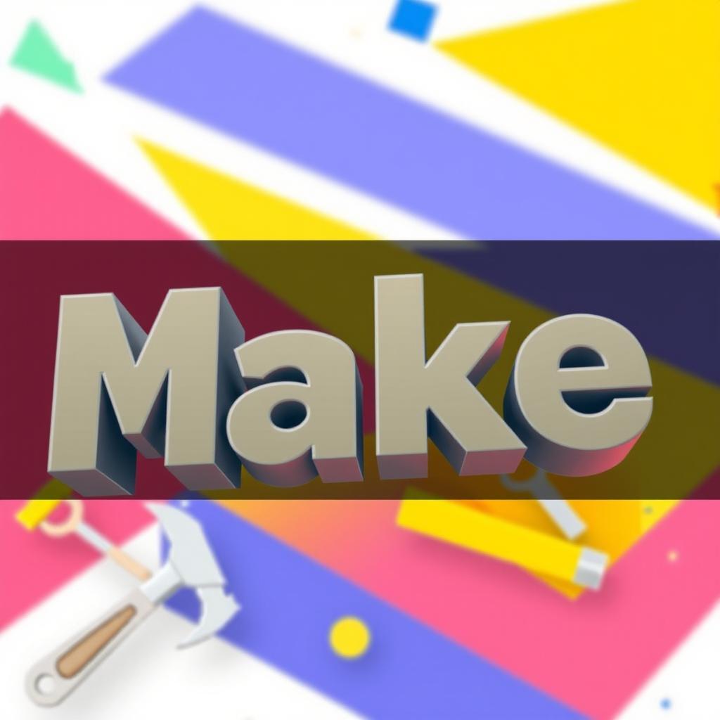 A visually striking thumbnail for a blog post about 'Make', showcasing creativity and innovation