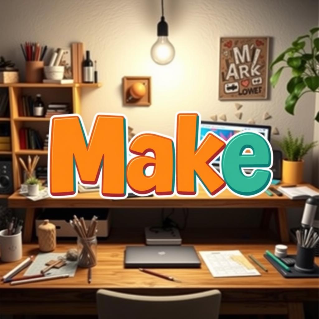 A vibrant and eye-catching thumbnail design for a blog post titled "Make"