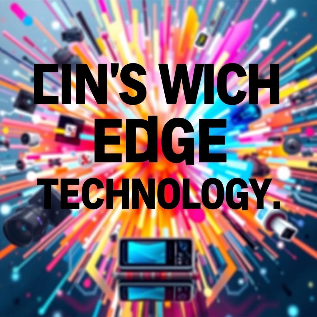 A vibrant and eye-catching thumbnail design featuring a dynamic explosion of colors in the background, showcasing an artistic representation of a cutting-edge technology theme