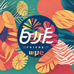 Design a vibrant logo for 'The FiveFiVe' featuring cultural elements from Dominican Republic like vibrant colors, Caribbean symbols, the island's silhouette, creative typography reflecting the brand's style, and elements suggesting fashion and originality.