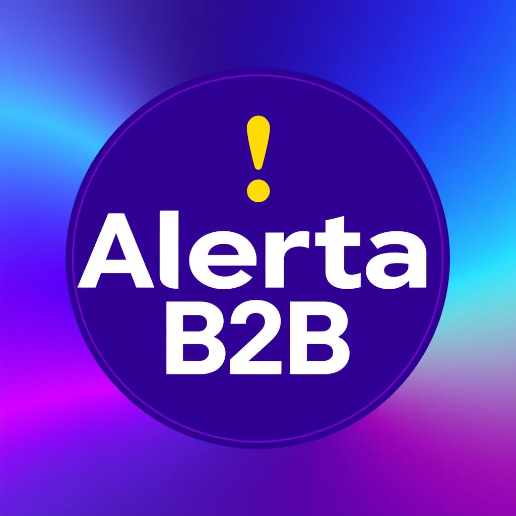 A round logo featuring the text "Alerta B2B" with an exclamation mark