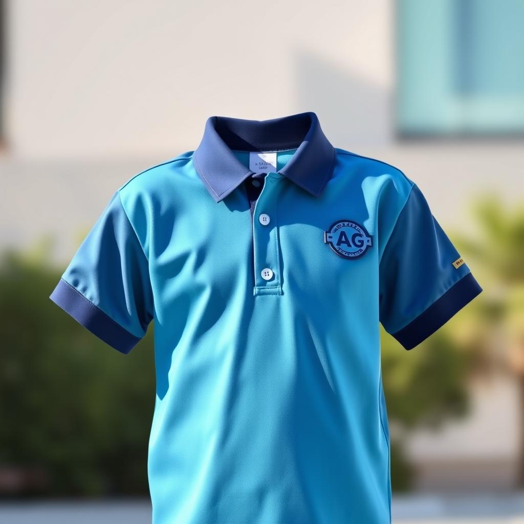 An eye-catching school uniform shirt designed specifically for boys, featuring a creative and stylish appearance