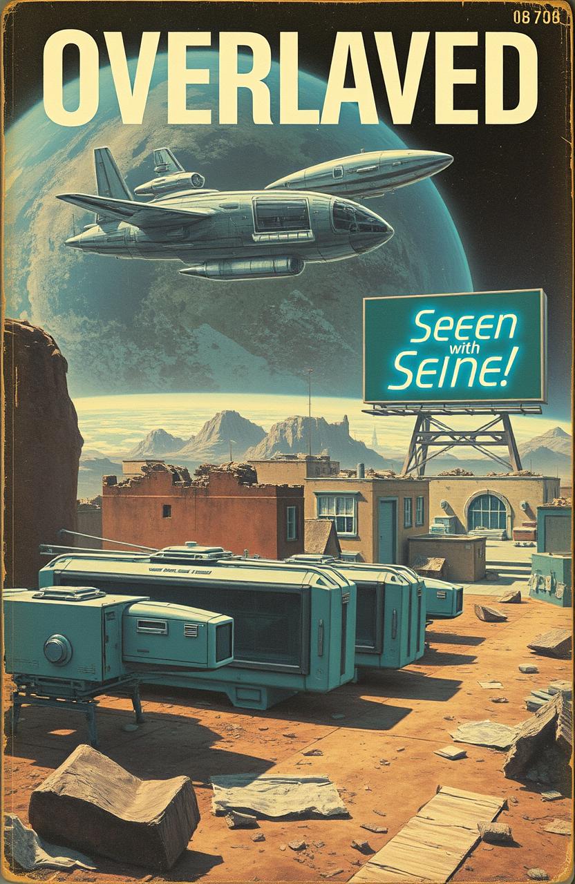 A vintage science fiction book cover titled "Overlaid"