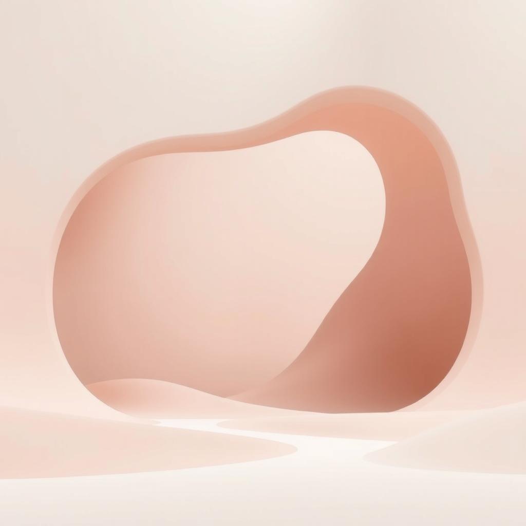 A minimalistic and modern art composition featuring a digital landscape devoid of avatars, likes, or small worlds