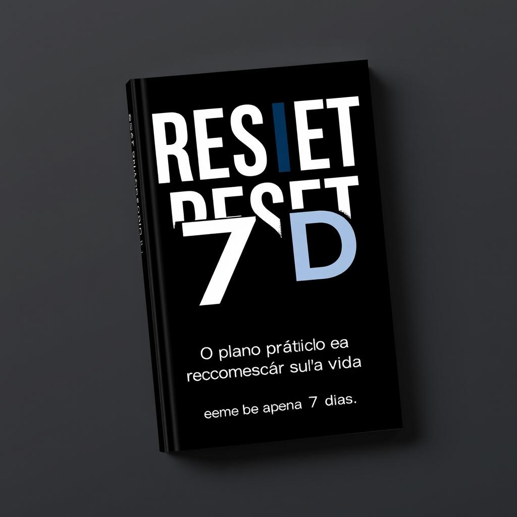 A sleek and modern book cover design titled 'RESET 7D' prominently displayed in large, bold typography