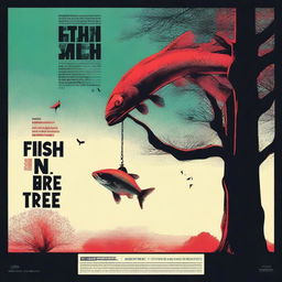 A high-quality digital art piece depicting a movie poster for a film titled 'Fish in a Tree'