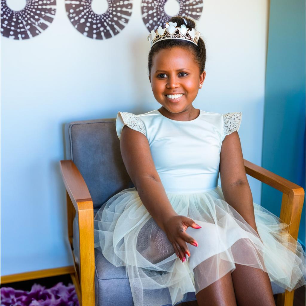 Enchanting Portrait of a Young Princess in a Modern Setting