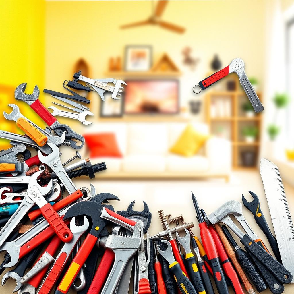 A home repair and maintenance poster on A3 canvas size