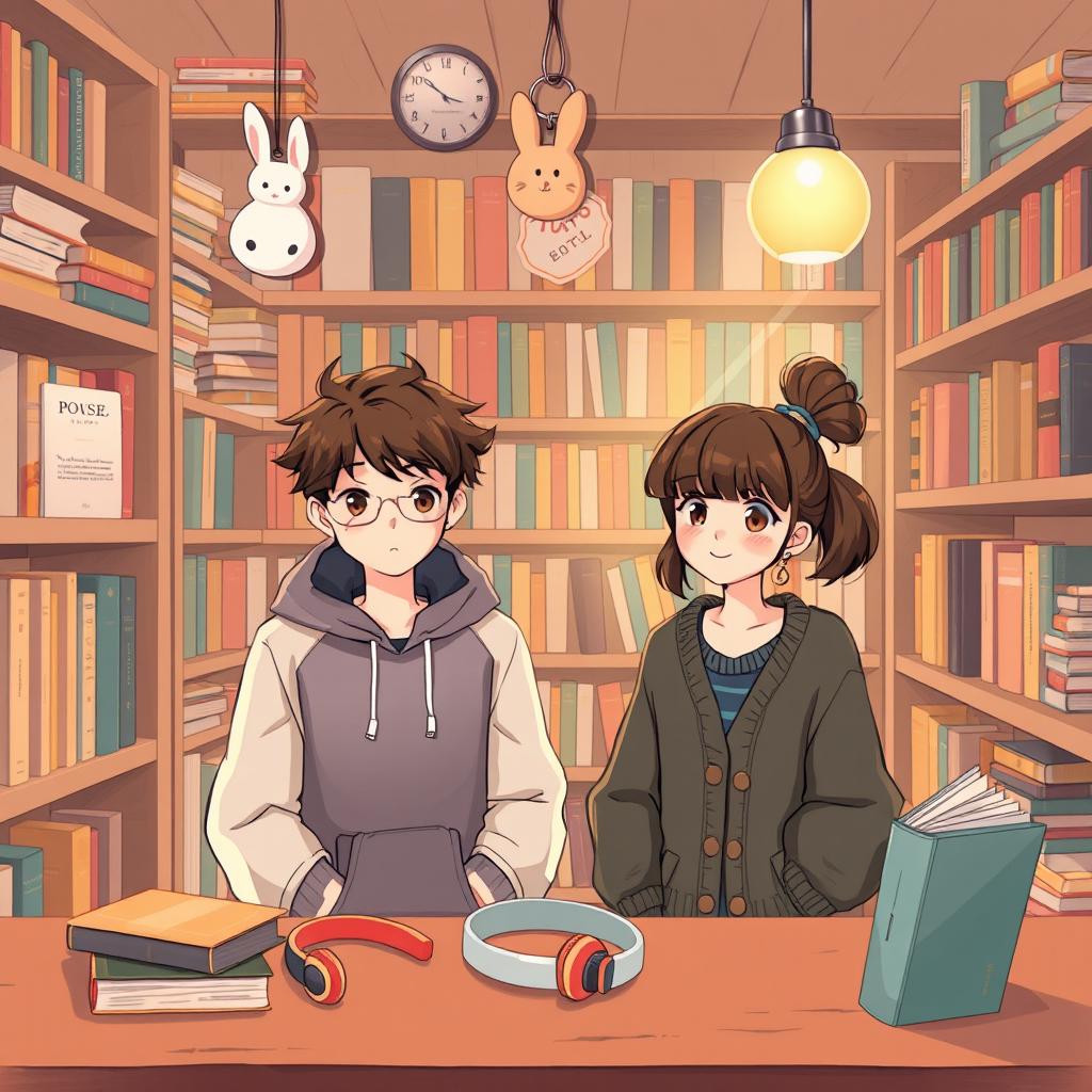 A sweet and charming illustration for the novel cover titled 'Caramel Days' by Fifyee