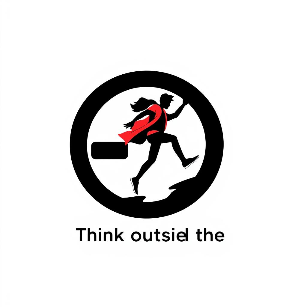 A graphic featuring a stylized integral sign (∫) with a comic silhouette of a person stepping or jumping out of it