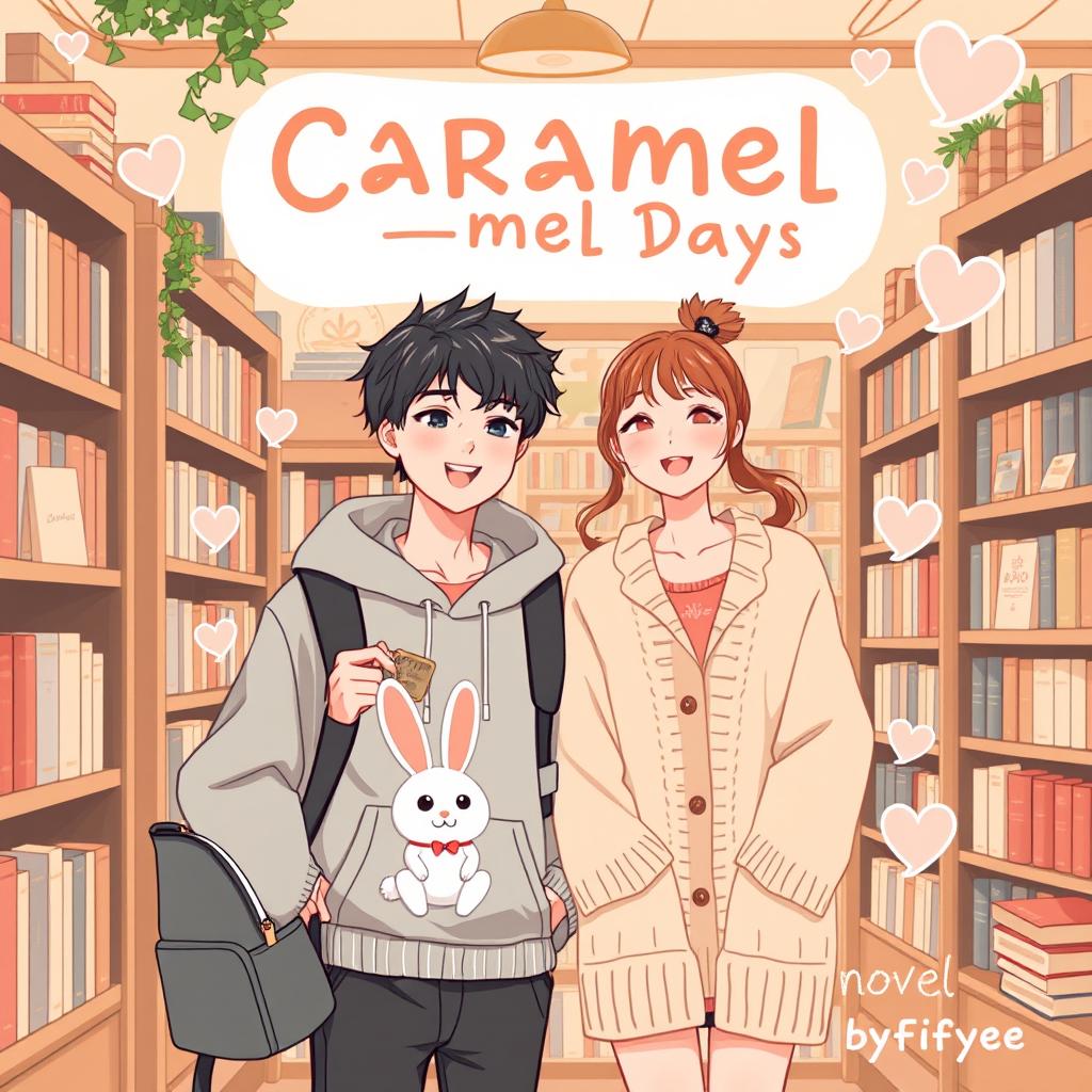 A sweet and charming cover design for the novel 'Caramel Days' by Fifyee