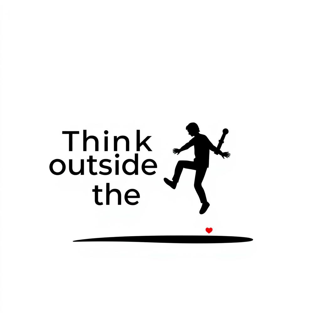 A transparent graphic design featuring the caption 'Think outside the ∫' in a clean modern font like Roboto or Lato