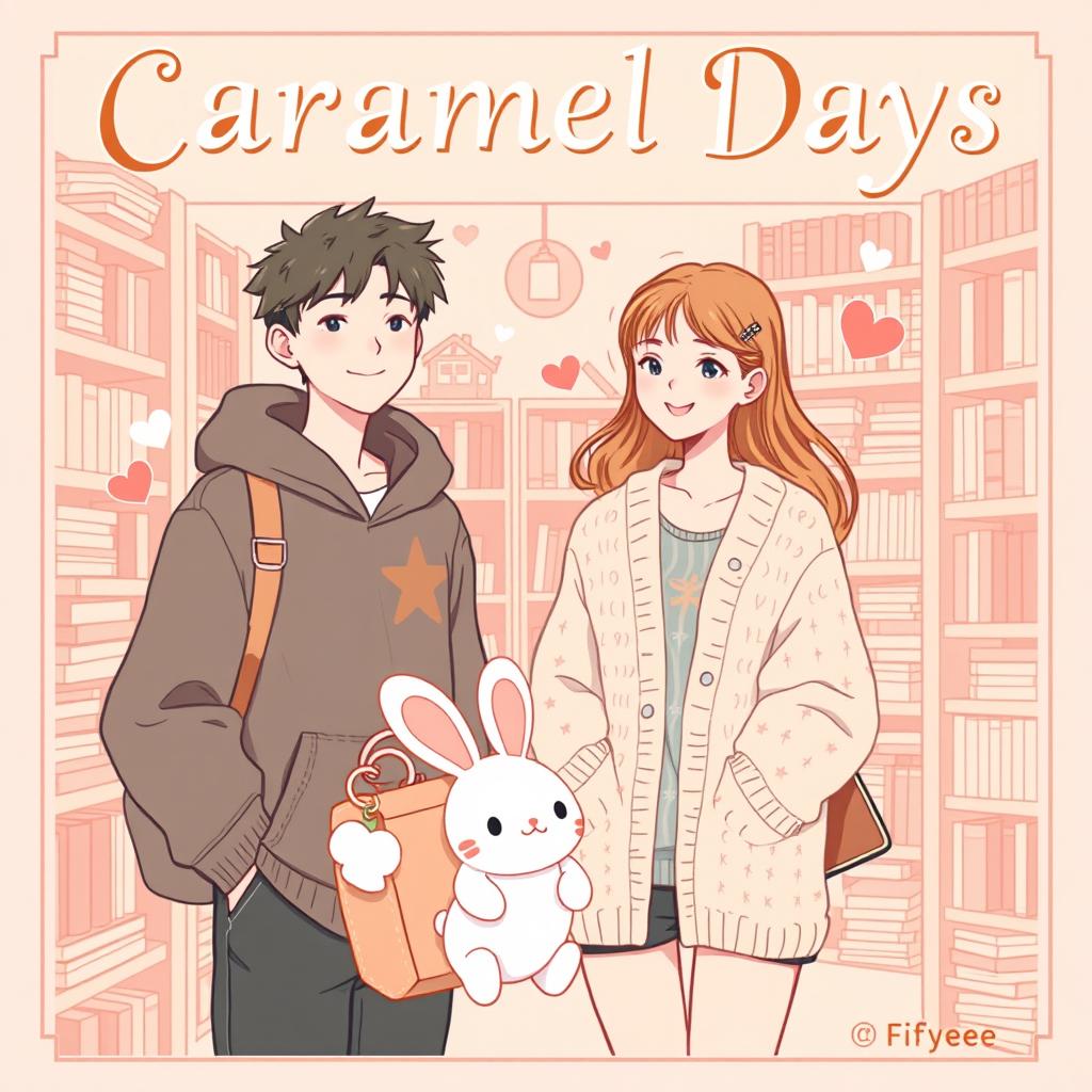 A delightful cover for the novel 'Caramel Days' by Fifyee