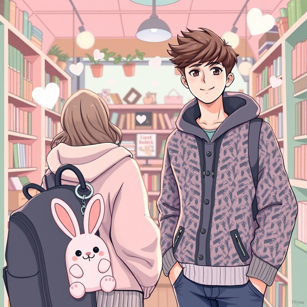 A charming and sweet cover design for a novel by Fifyee