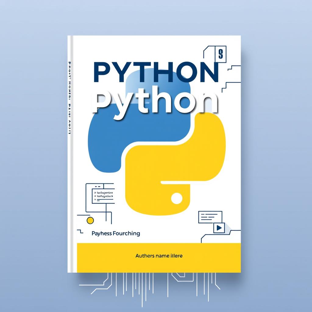 A visually appealing cover design for a university textbook about programming in Python